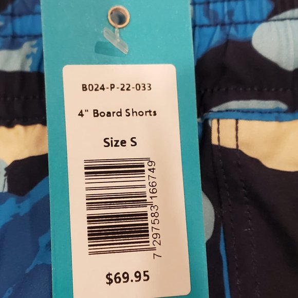 Calypsa by Modli Blue Tropical Floral Swim Shorts Bottoms Sz Small NEW WITH TAGS - Picture 4 of 9